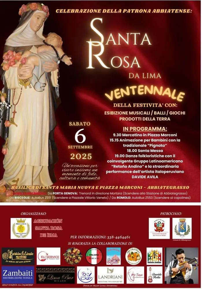 Celebrazione della patrona abbiatense: Santa Rosa da Lima – foto 2