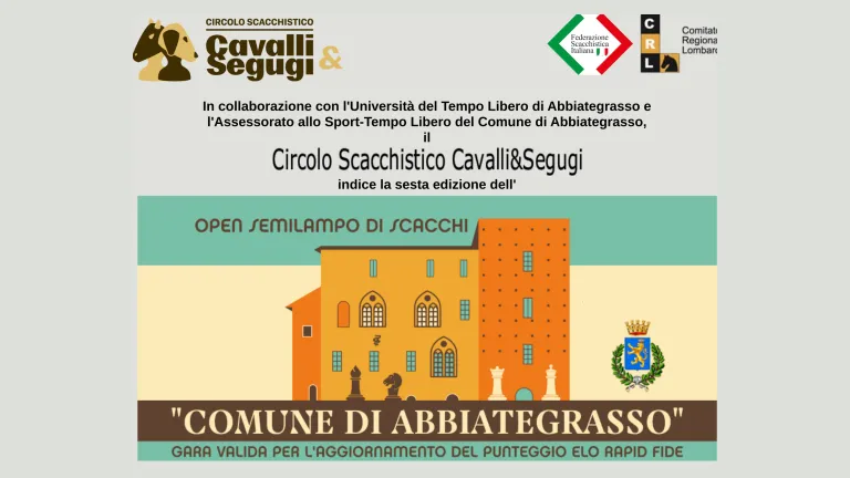 OPEN SEMILAMPO DI SCACCHI