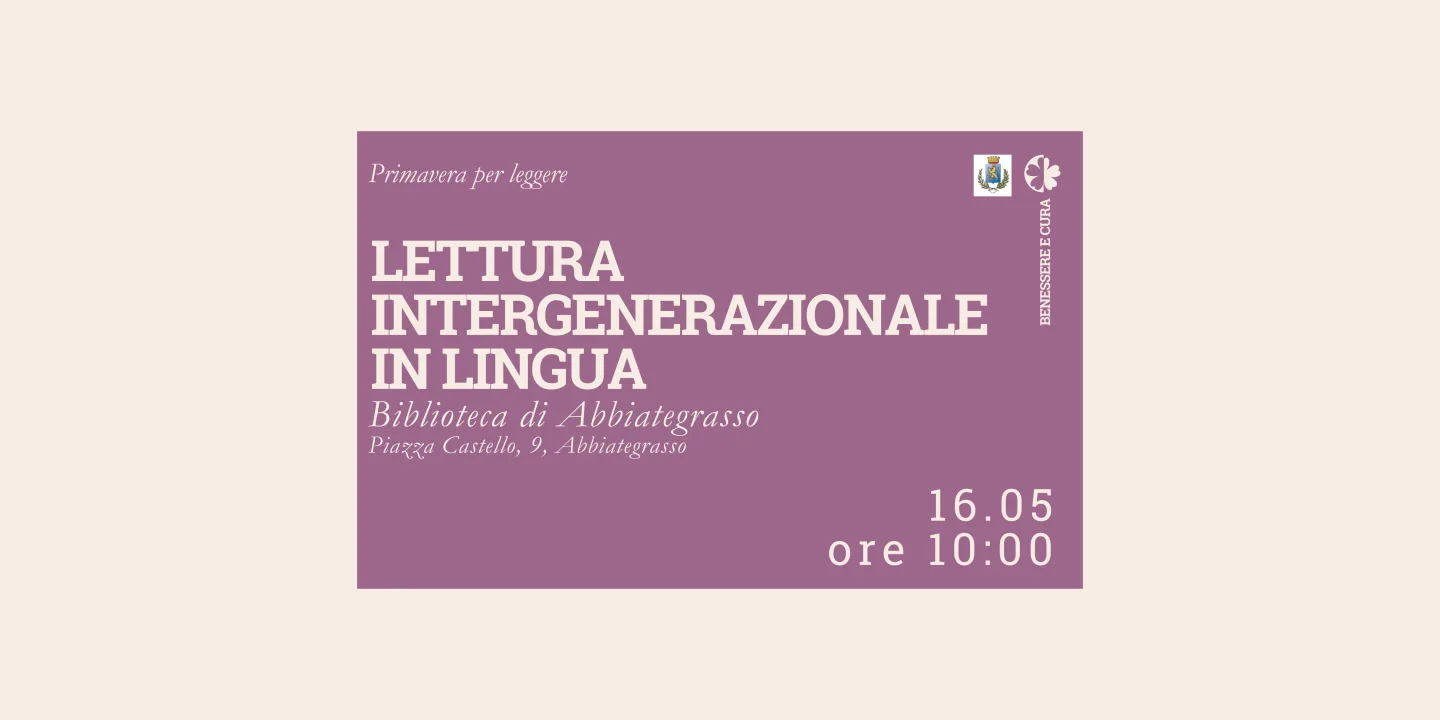Eventi in Abbitegrasso: LETTURA INTERGENERAZIONALE IN LINGUA