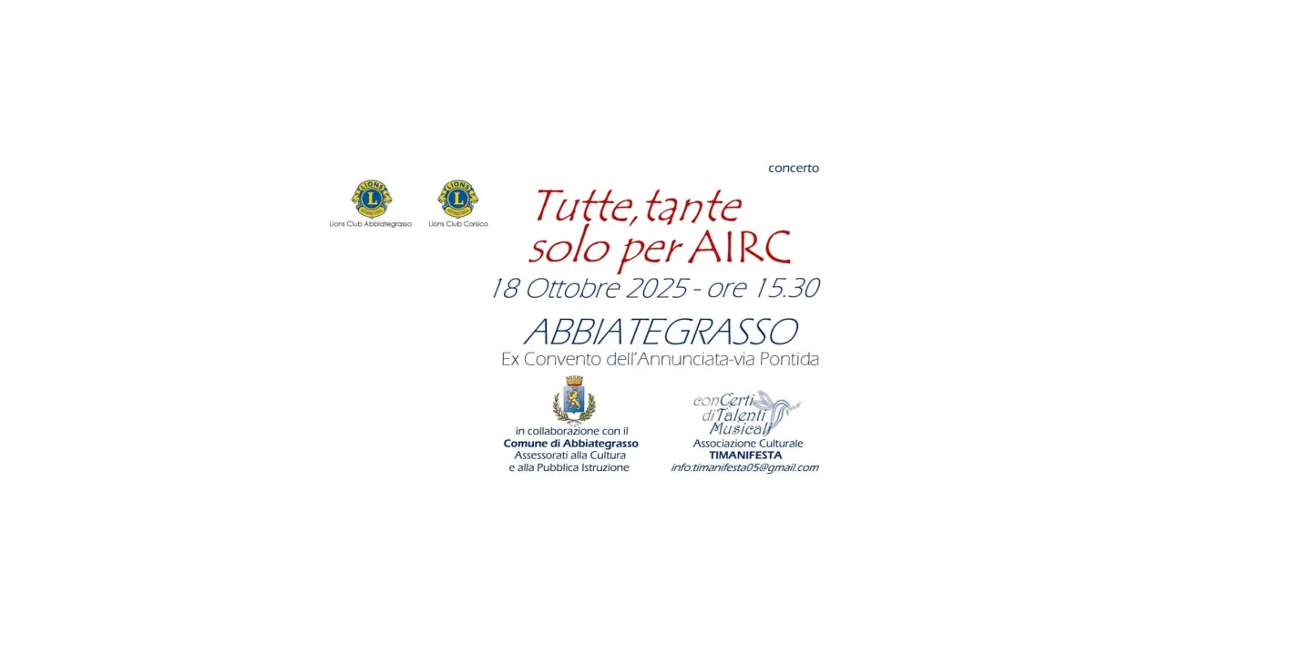 Eventi in Abbitegrasso: Tutte, tante solo per AIRC