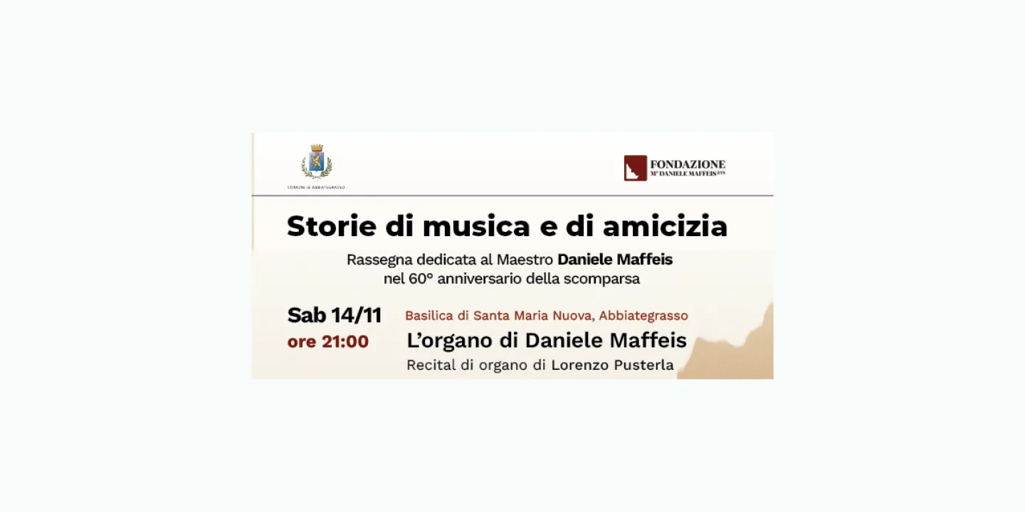 Eventi in Abbitegrasso: L'organo di Daniele Maffeis
