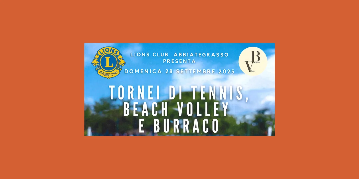 Eventi in Abbitegrasso: Tornei di tennis, beach volley e burraco