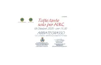 Tutte, tante solo per AIRC