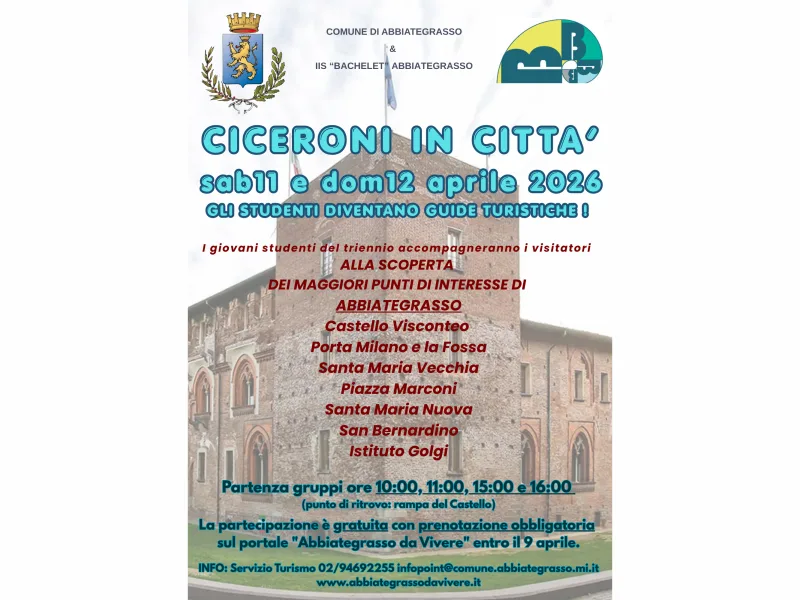CICERONI IN CITTA' 11 APRILE ORE 10:00