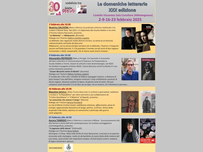 Le domeniche letterarie XXX edizione