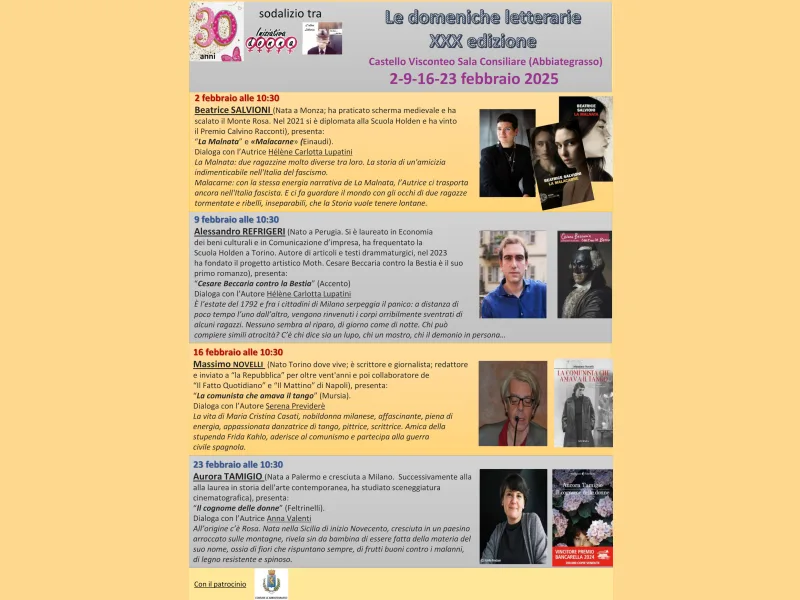 Le domeniche letterarie XXX edizione